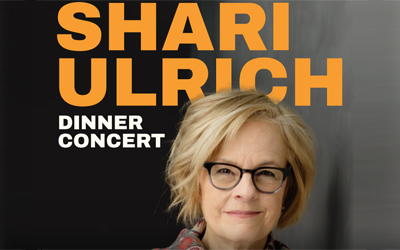 Shari Ulrich event artwork from Ticketpro and Snowbirds Chalet